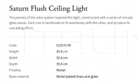 Потолочный светильник Saturn Flush CL0189.NI Vaughan
