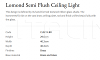 Потолочный светильник Lomond Semi Flush CL0274.BR Vaughan