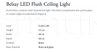 Потолочный светильник Belsay LED Flush CL0315.BR Vaughan