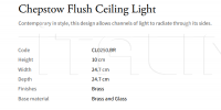 Потолочный светильник Chepstow Flush CL0250.BR Vaughan
