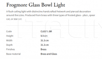 Потолочный светильник Frogmore Glass Bowl CL0371.BR Vaughan