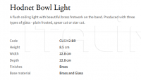 Потолочный светильник Hodnet Bowl CL0242.BR Vaughan