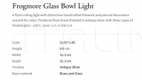 Потолочный светильник Frogmore Glass Bowl CL0071.AS Vaughan