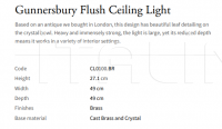 Потолочный светильник Gunnersbury Flush CL0100.BR Vaughan