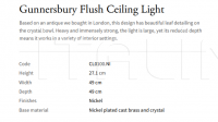Потолочный светильник Gunnersbury Flush CL0100.NI Vaughan