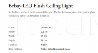 Потолочный светильник Belsay LED Flush CL0315.NI Vaughan