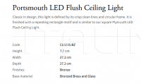 Потолочный светильник Plymouth LED Flush CL0235.BZ Vaughan
