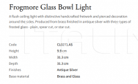 Потолочный светильник Frogmore Glass Bowl CL0271.AS Vaughan