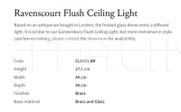 Потолочный светильник Ravenscourt Flush CL0101.BR Vaughan