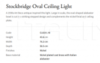 Потолочный светильник Stockbridge Oval CL0281.NI Vaughan