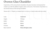Люстра Overton Glass CL0206.NI Vaughan