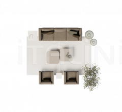 Модульный диван natal alu sofa фабрика Tribu