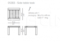 Столик c-table teak Tribu