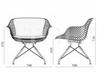 Кресло Wire Lounge Chair Overgaard & Dyrman