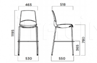 Барный стул Now 4 Legs Stool Infiniti Design