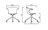 Кресло Loop 3D Wood Swivel With Castors Infiniti Design