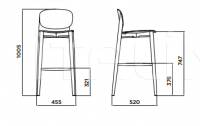 Барный стул Harmo Bar Stool Infiniti Design