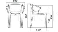 Стул с подлокотниками Fiorellina Perforated Seat And Back With Arms Infiniti Design
