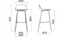 Барный стул Pure Loop Mini 4 Legs Bar Infiniti Design