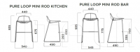 Барный стул Pure Loop Mini Rod Kitchen Infiniti Design