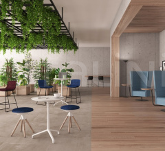 Кресло Cell128 Single-seater swivel with round steel central base фабрика Sitland