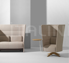 Кресло Cell128 Single-seater with swivel steel base and 4 spokes in wood фабрика Sitland