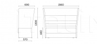 Диван Cell128 2-seater sofa full-height frame Sitland