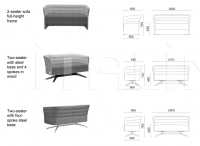 Диван Cell72 2-seater sofa full-height frame Sitland