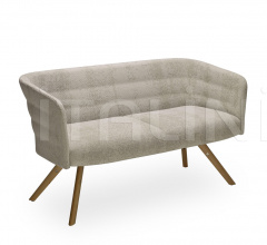 Диван Cell75 Two-seater with fixed base and 4 legs in wood фабрика Sitland