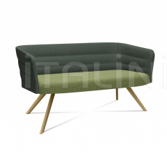 Диван Cell75 Two-seater with fixed base and 4 legs in wood фабрика Sitland