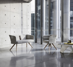 Диван Cell75 Two-seater with fixed base and 4 legs in wood фабрика Sitland