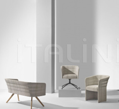 Диван Cell75 Two-seater with fixed base and 4 legs in wood фабрика Sitland