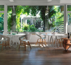 Итальянские Уличные столы - Стол обеденный Meduse Marble Итальянские Уличные столы - Стол обеденный Meduse Marble фабрика Casamania