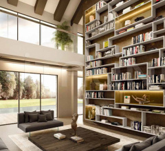 Итальянские Стеллажи - Книжный стеллаж LagoLinea Shelving 1208 фабрика Lago
