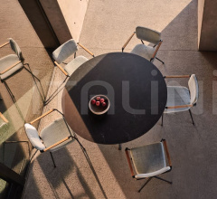 Итальянские Уличные столы - Стол обеденный EXES EXS 120R Итальянские Уличные столы - Стол обеденный EXES EXS 120R фабрика Royal Botania