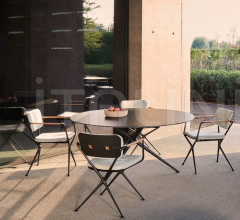 Итальянские Уличные столы - Стол обеденный EXES EXS 160R Итальянские Уличные столы - Стол обеденный EXES EXS 160R фабрика Royal Botania