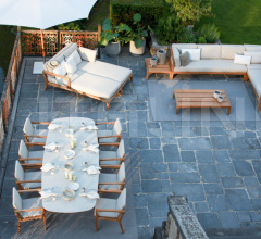 Итальянские Уличная мебель - Диван ZENHIT LOUNGE ZNTL 240L Итальянские Уличная мебель - Диван ZENHIT LOUNGE ZNTL 240L фабрика Royal Botania