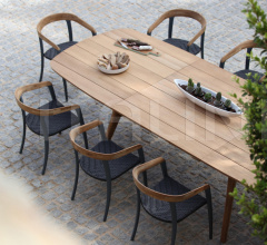 Итальянские Уличная мебель - Стул с подлокотниками JIVE JIV 55WG фабрика Royal Botania