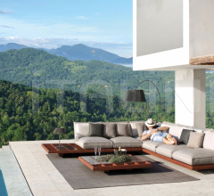 Итальянские Уличная мебель - Диван MOZAIX LOUNGE MAHOGANY SET 02 фабрика Royal Botania