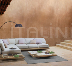 Итальянские Уличная мебель - Диван MOZAIX LOUNGE MAHOGANY SET 05 фабрика Royal Botania