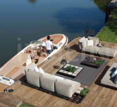 Итальянские Уличная мебель - Диван MOZAIX LOUNGE MAHOGANY SET 05 фабрика Royal Botania