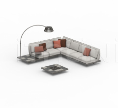 Итальянские Уличная мебель - Диван MOZAIX LOUNGE SET ALUMINIUM 01 фабрика Royal Botania