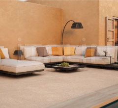 Итальянские Уличная мебель - Диван MOZAIX LOUNGE SET ALUMINIUM 03 фабрика Royal Botania