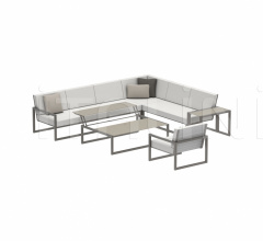 Итальянские Уличная мебель - Диван NINIX LOUNGE SET 03 фабрика Royal Botania