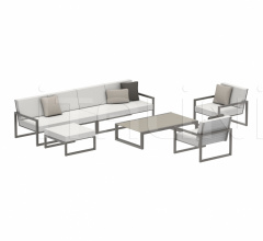 Итальянские Уличная мебель - Диван NINIX LOUNGE SET 04 фабрика Royal Botania