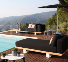 Итальянские Уличные шезлонги - Кушетка VIGOR LOUNGE VGRL DAYBED фабрика Royal Botania