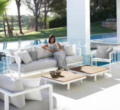 Итальянские Уличная мебель - Диван ALURA LOUNGE ALRL 160 фабрика Royal Botania