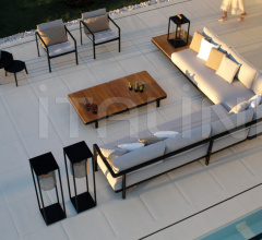 Итальянские Уличные столики - Журнальный столик ALURA LOUNGE ALRL 140 LTH Итальянские Уличные столики - Журнальный столик ALURA LOUNGE ALRL 140 LTH фабрика Royal Botania