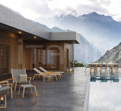 Итальянские Уличные шезлонги - Шезлонг VITA VIT 195R фабрика Royal Botania