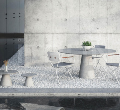 Итальянские Уличные столы - Стол обеденный CONIX CNX 120R Итальянские Уличные столы - Стол обеденный CONIX CNX 120R фабрика Royal Botania